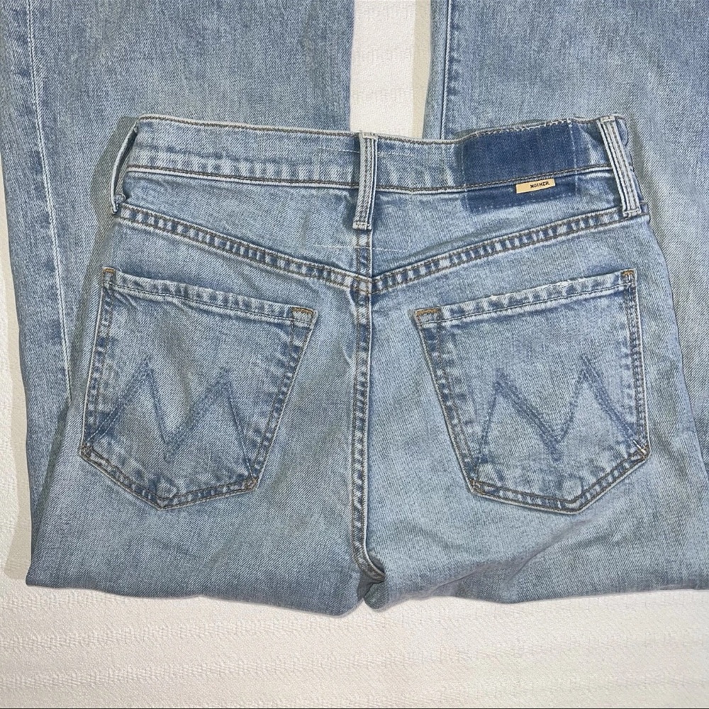 MOTHER Light Wash Wide Leg Flare Jeans - Picture 6 of 14